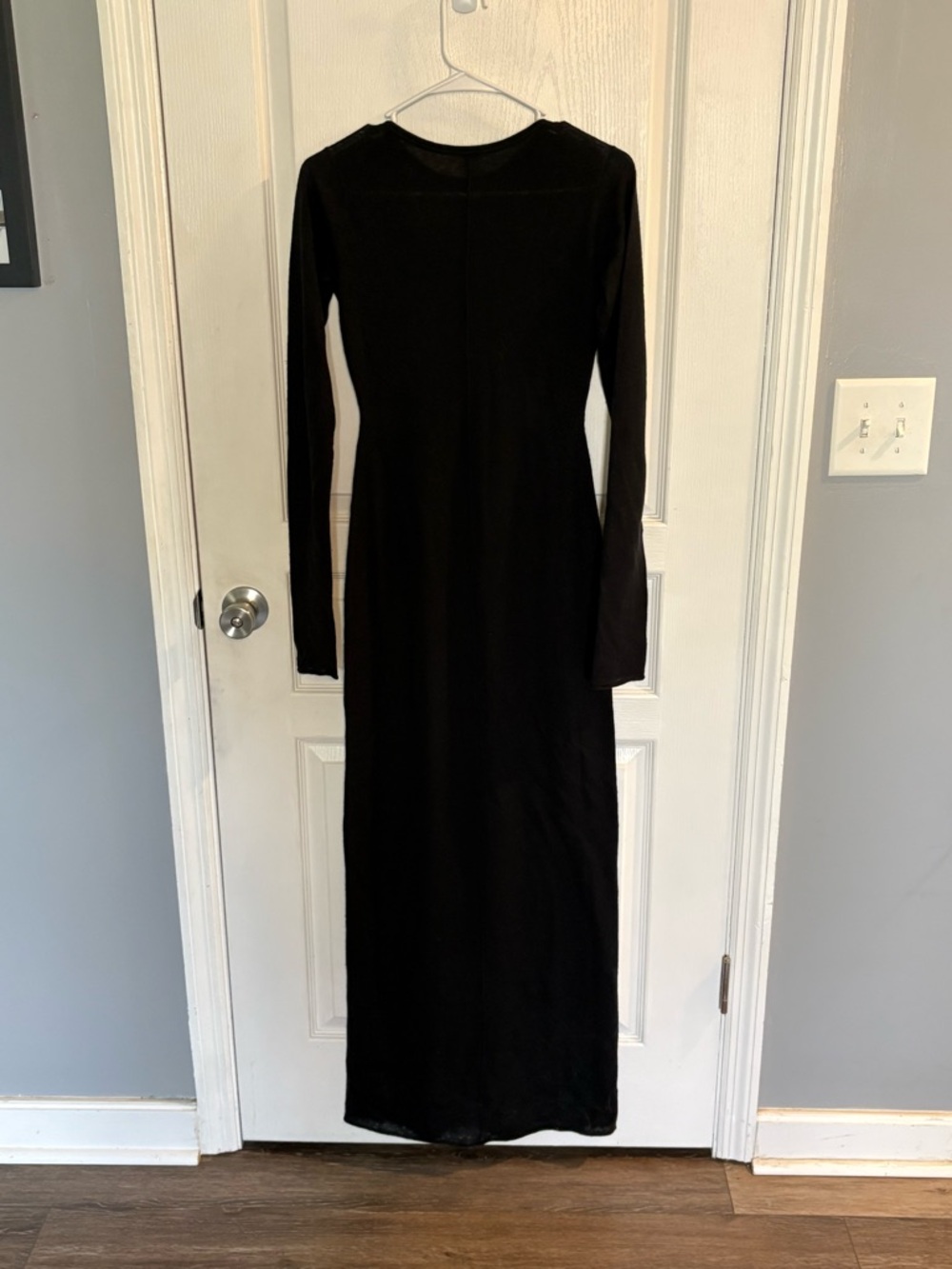 Skims Kim Kardashian Women’s Sheer Cashmere Long Sleeve Maxi Dress XS - Picture 3 of 3